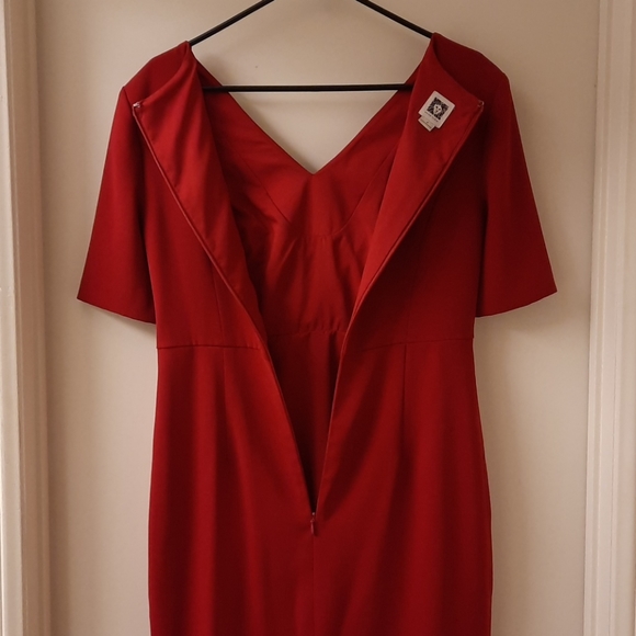 Anne Klein Red Cowl Neck Dress - Picture 6 of 16